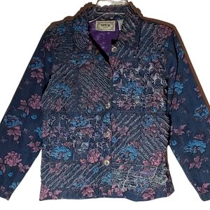 Tantrums distressed Multi-Colored denim small jacket.